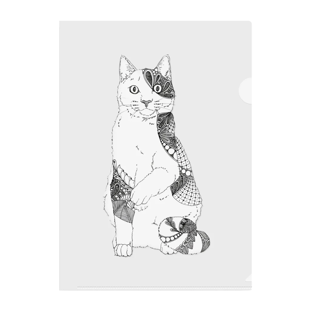 とうきちの三毛猫 Clear File Folder