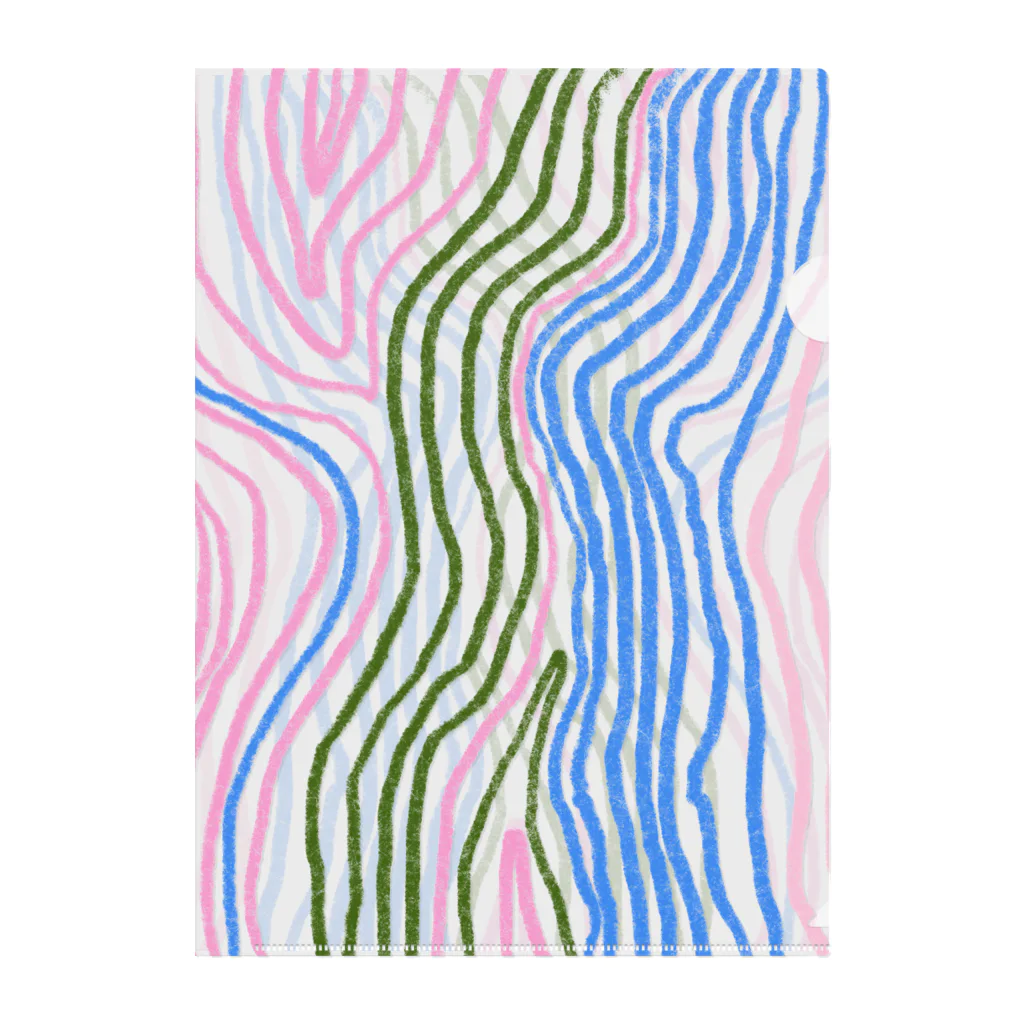 clareclaredoodleのWavy Wavy things Clear File Folder