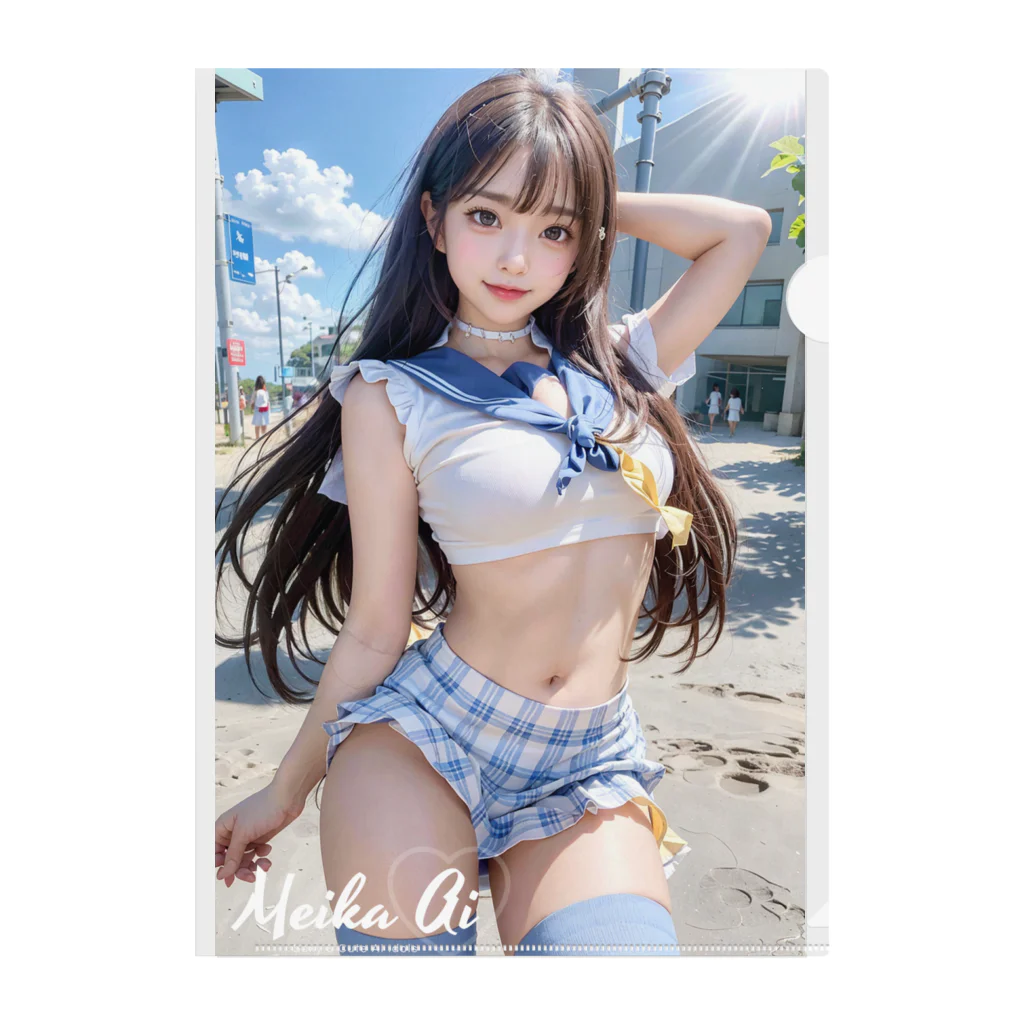 Meika AI goods storeのSailor swimwear クリアファイル