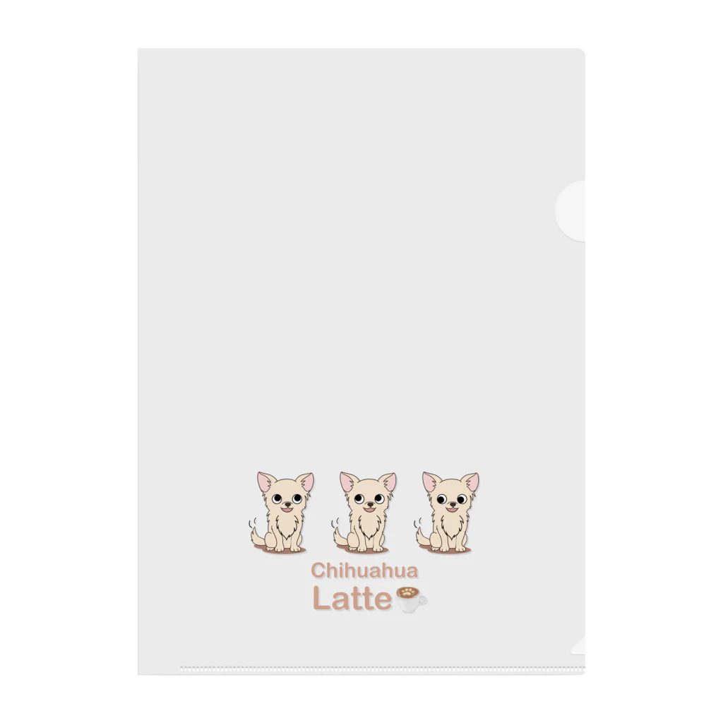 Bordercollie Streetのch-latte5 Clear File Folder