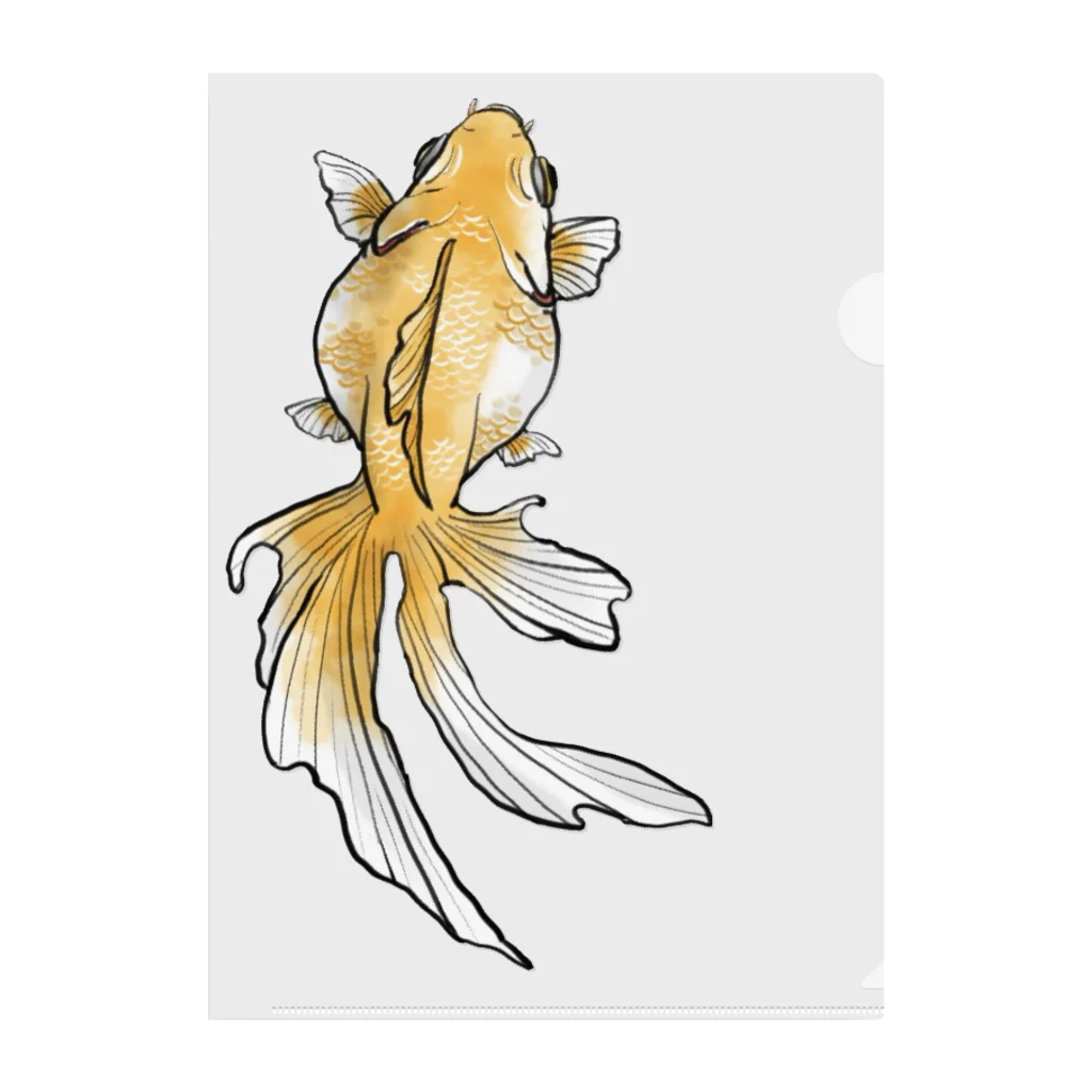 ねこみ商店の黄色の金魚 クリアファイル