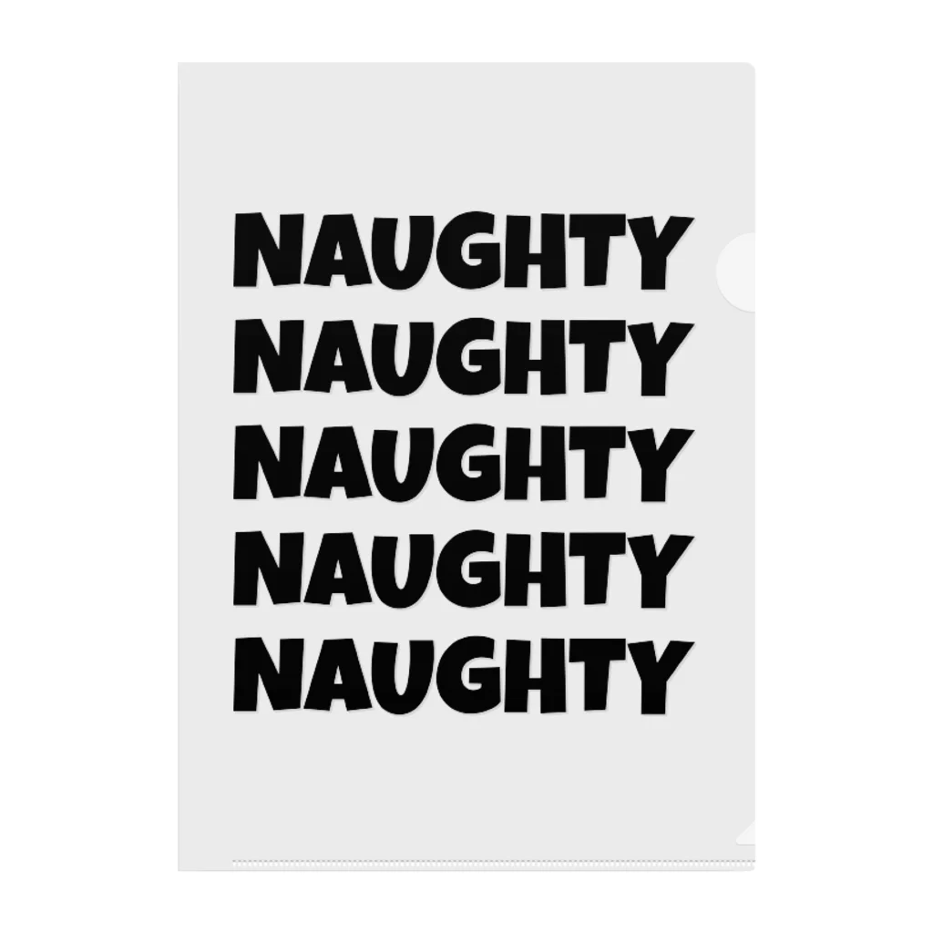 NAUGHTYのNAUGHTY 5ロゴ(BLK) Clear File Folder