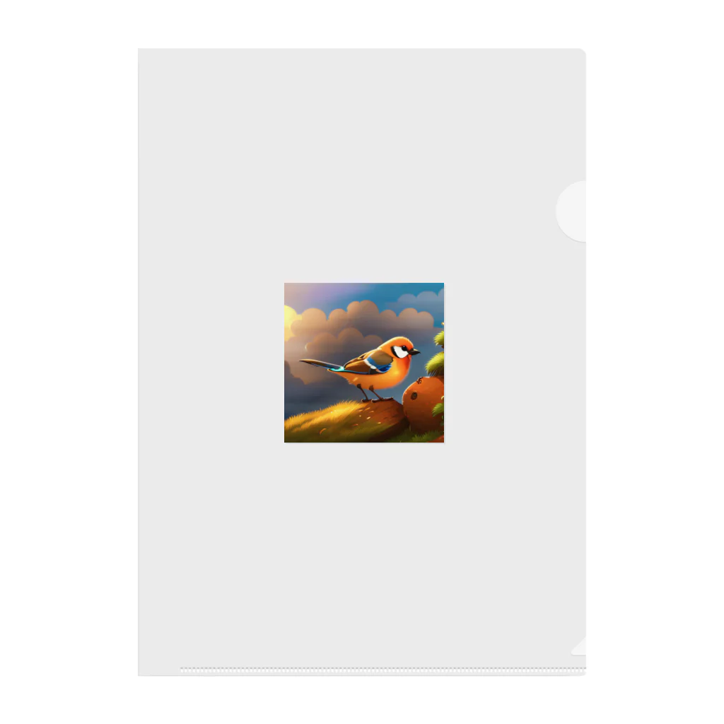 グッドグッズのかわいい鳥のイラストグッズ Clear File Folder