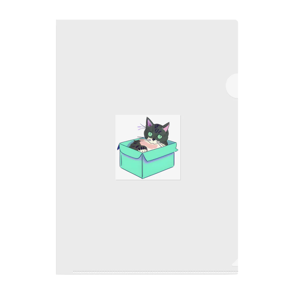 Petal&Purrのダンボール猫 Clear File Folder