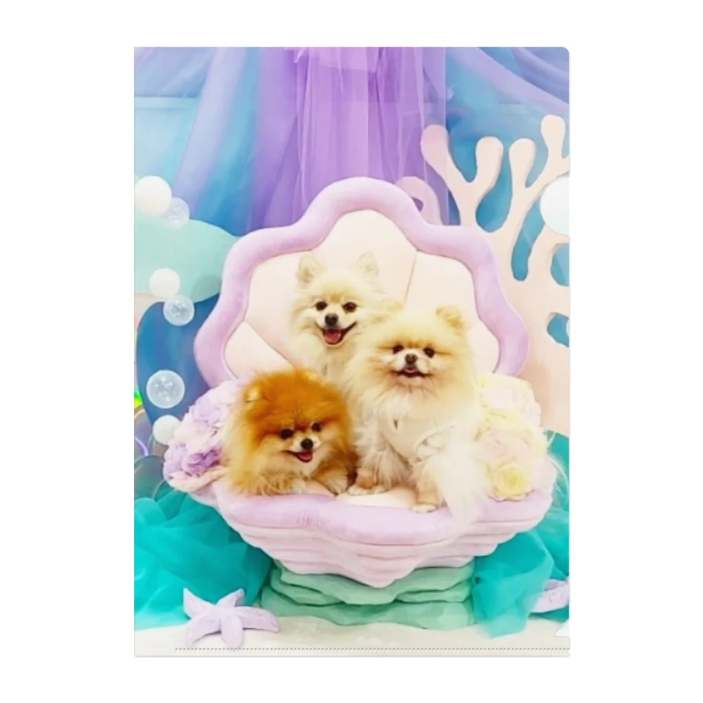 3pomeranian-leo-house　グッズショップの【fantasy】pomeranianworld ポメラニアン Clear File Folder