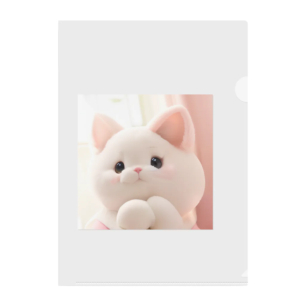 せつのおねがいネコちゃん Clear File Folder