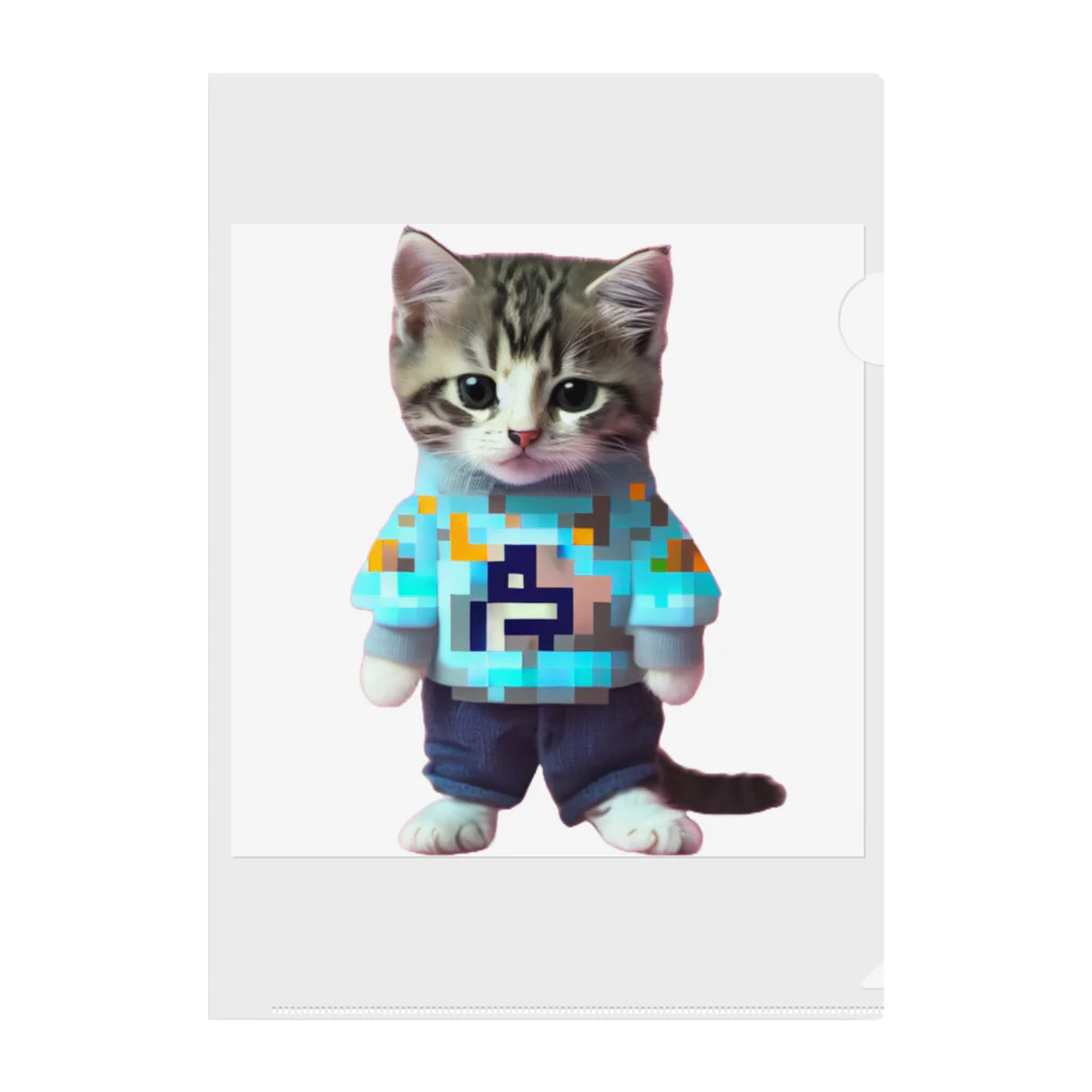 戸棚の片隅 のstylish kitten クリアファイル