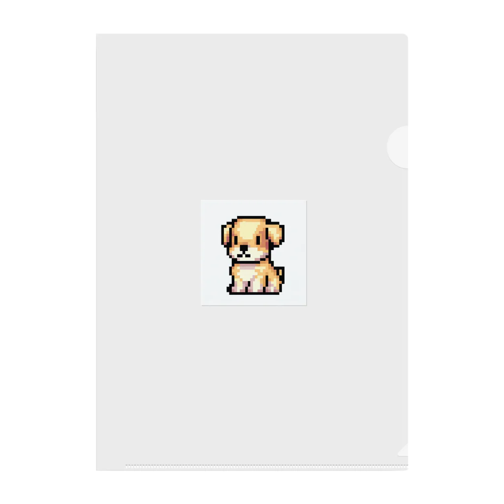 ebizo999のドット絵の子犬 クリアファイル