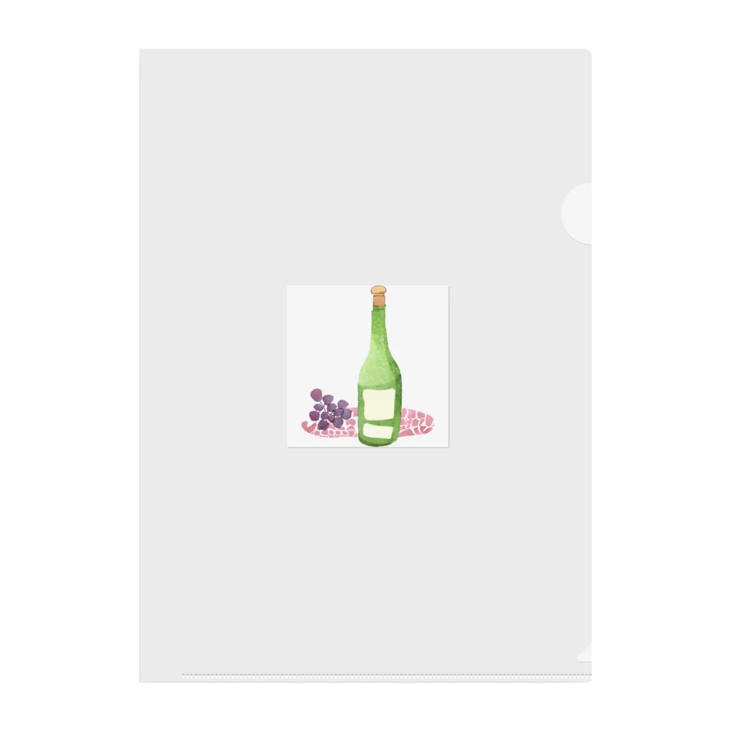 tonboのシンプルワインボトル クリアファイル
