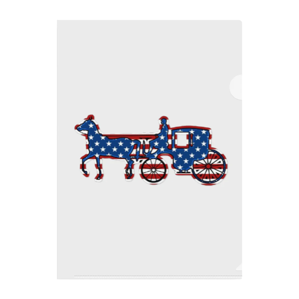 mumusの馬車　Flag of the United States クリアファイル