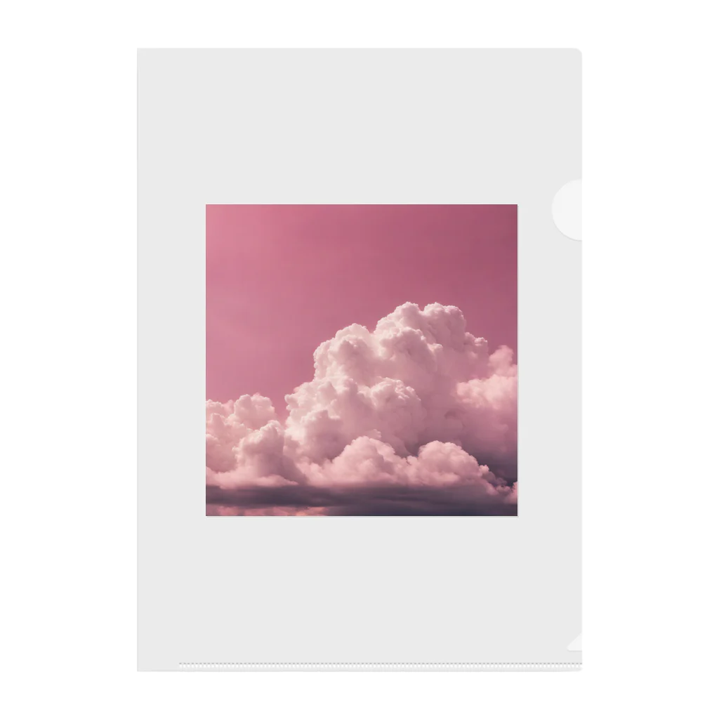 usaのピンク空☁️ Clear File Folder