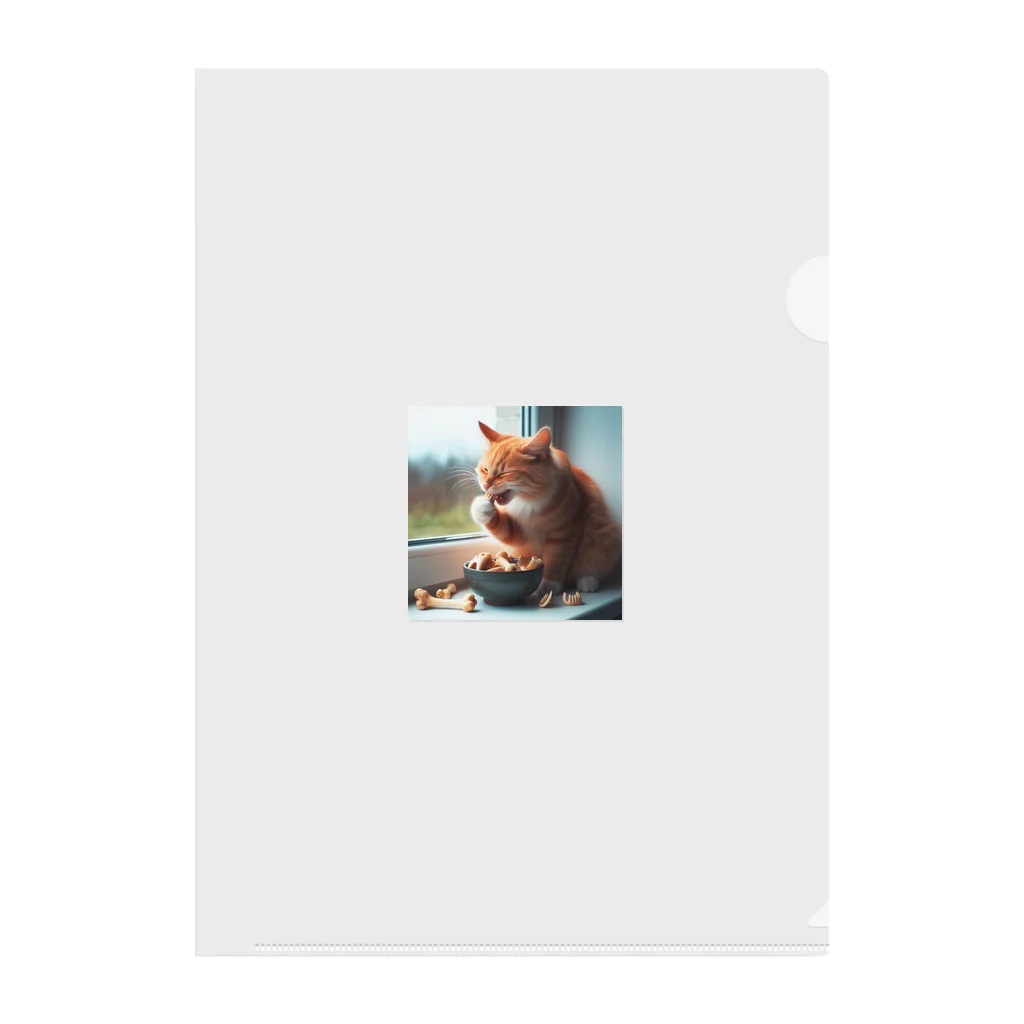 Shiba_IncのBones & Cats（骨 & 猫） Clear File Folder