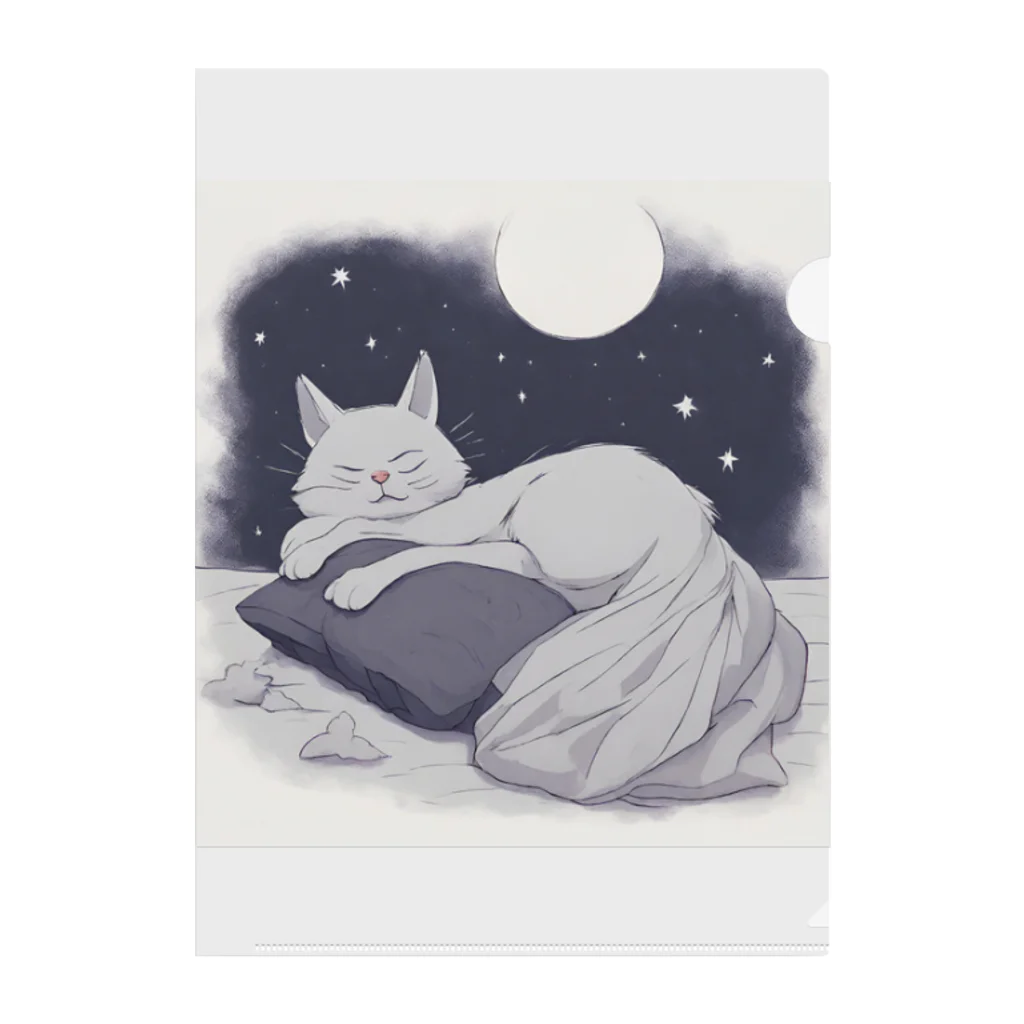 猫と私と・・・の夜に白猫と… Clear File Folder