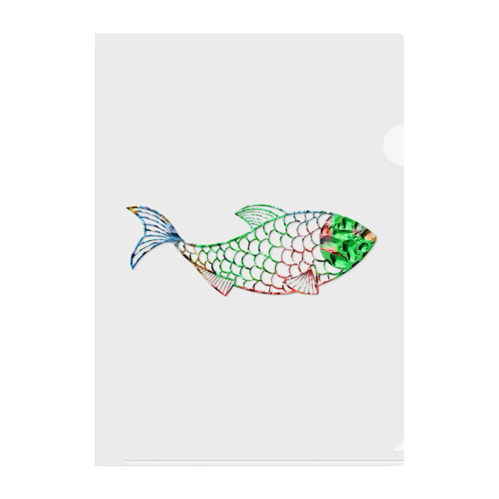 mumusの魚　water drop Clear File Folder