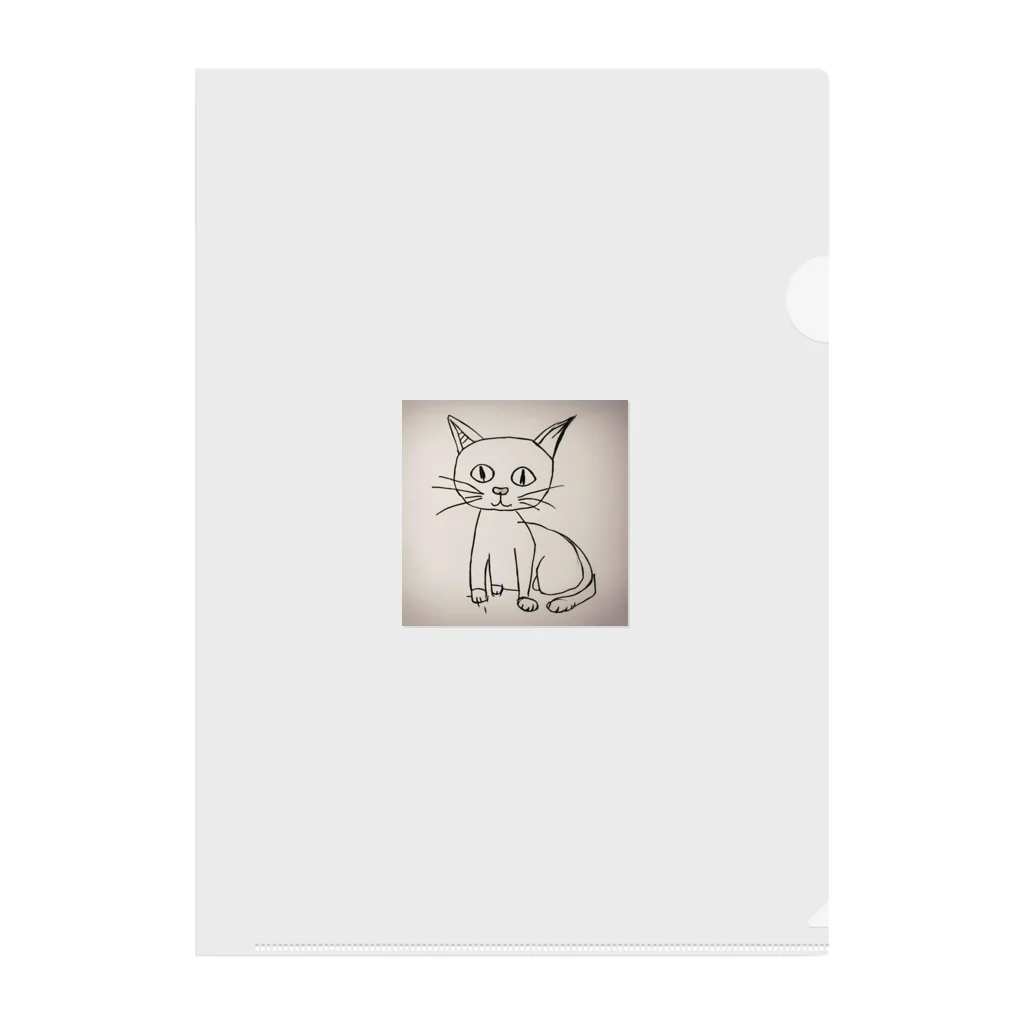 Kemasatariの猫の絵 Clear File Folder