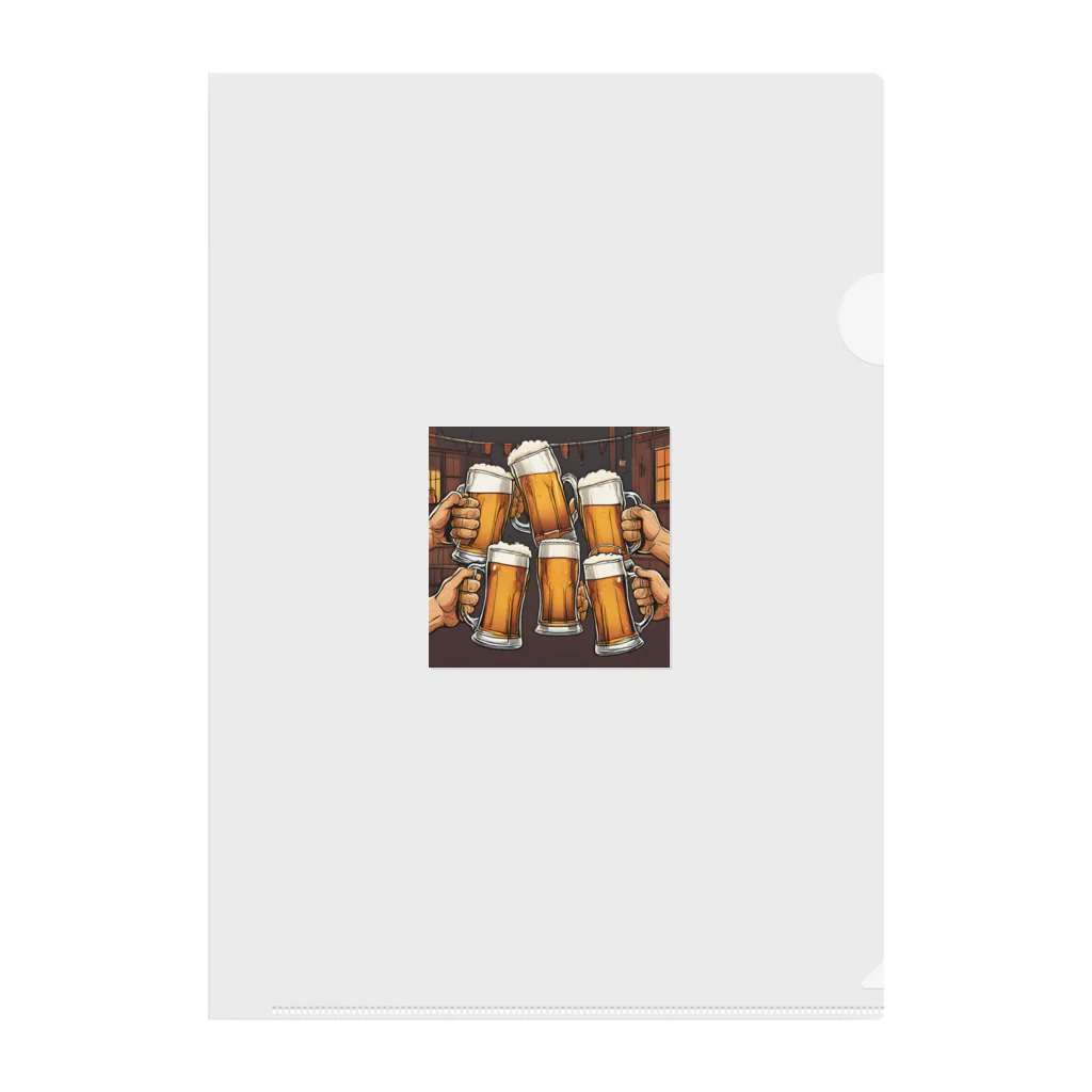 無類の酒好きのビールで乾杯！ Clear File Folder