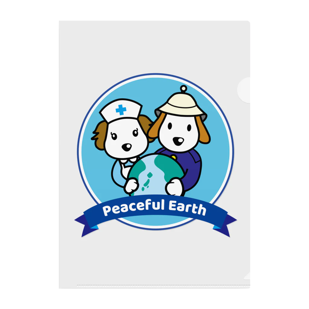 Link Creation online SHOPのPeaceful Earth クリアファイル