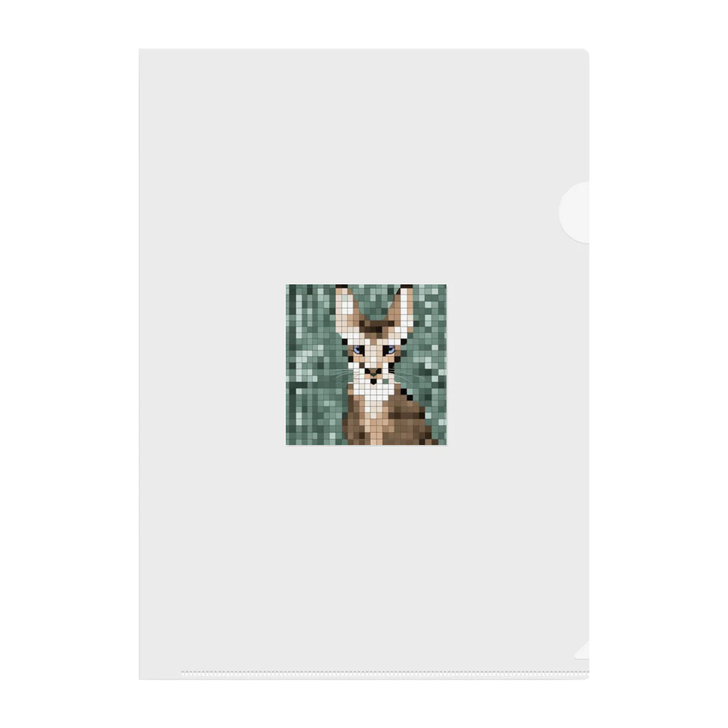 kindonesiaのドット絵のヒマラヤンキャット Clear File Folder