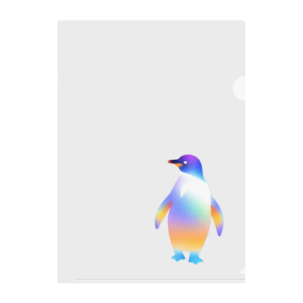 CharmZoo(チャームズー)のグラデーションペンギン Clear File Folder
