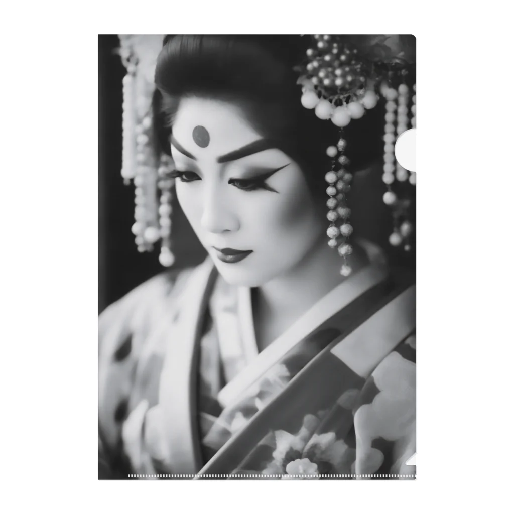 wawomotsuのJapanese Courtesan Bloom Tee ”Geisha” クリアファイル