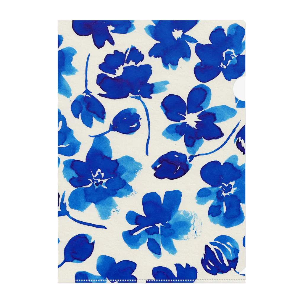 Design Office MIYABIYAのFleurs bleues クリアファイル