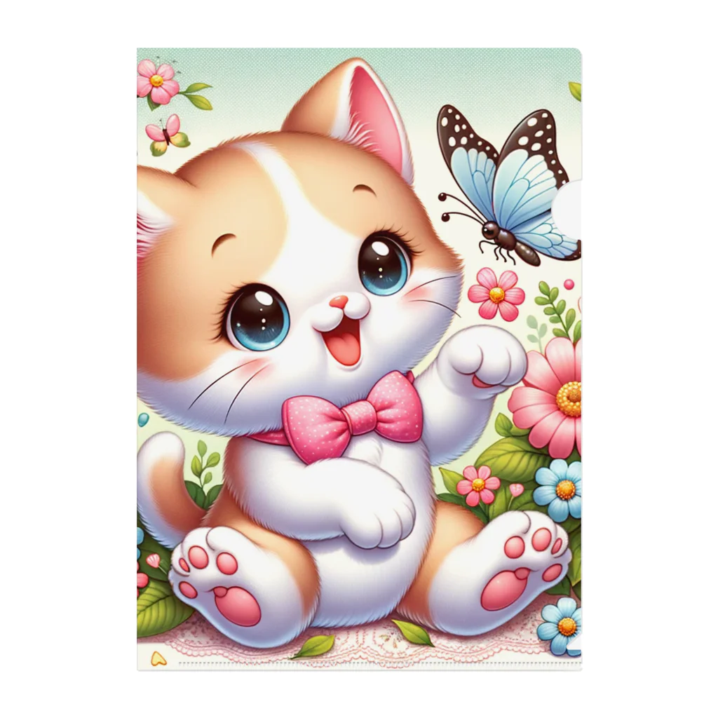 Enigma_Whispererのリボン子猫 Clear File Folder