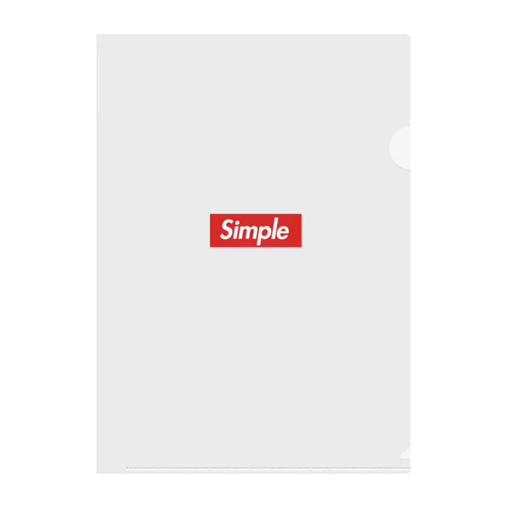 おもしろいTシャツ屋さんのシンプル　SIMPLE Clear File Folder