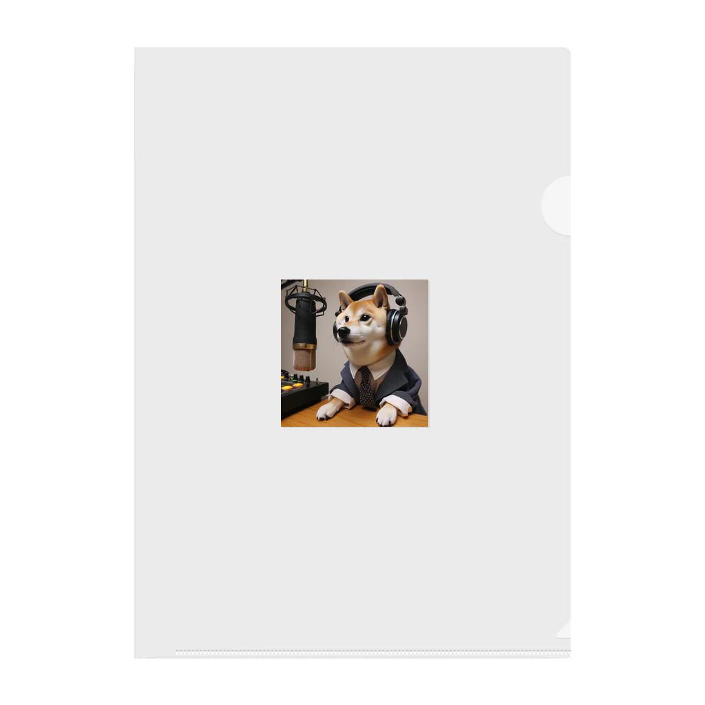 0416artの柴犬ラジオ Clear File Folder