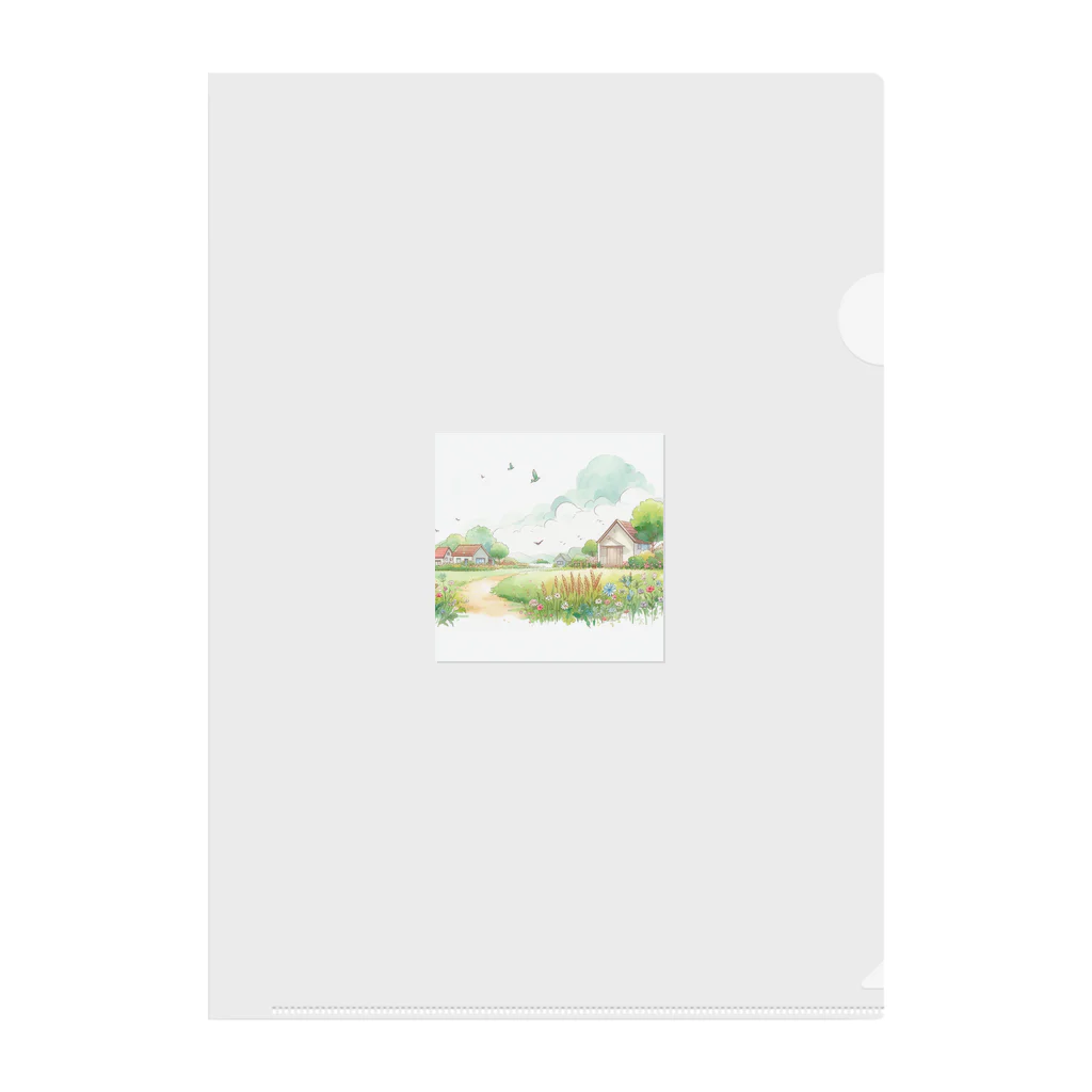 SAKIの畑のカラーイラスト Clear File Folder