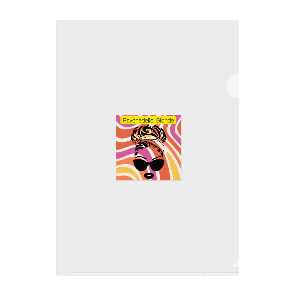 でざいん屋くろすけのPsychedelic Blonde Clear File Folder