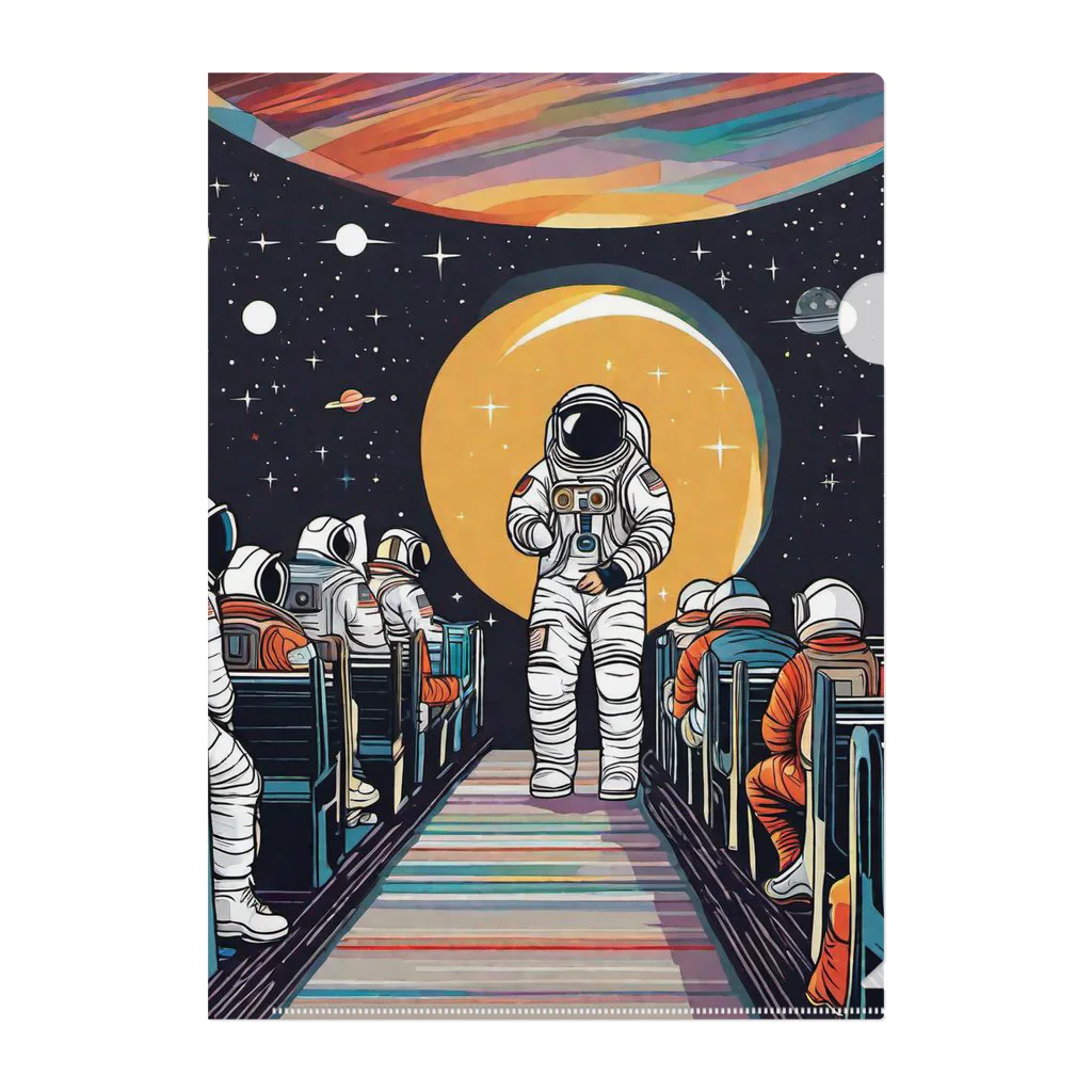 宇宙開発デザイン科の宇宙ムーン教の教え Clear File Folder