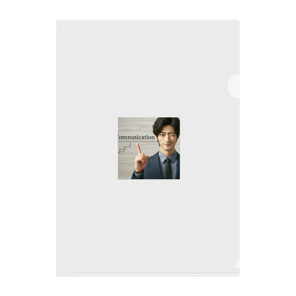 0416artのイケメンサラリーマン Clear File Folder