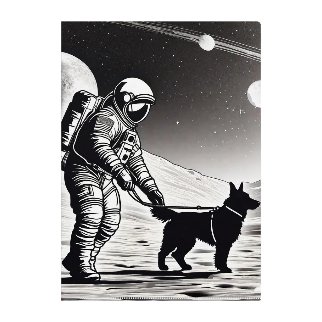 宇宙開発デザイン科の犬の散歩が日課です Clear File Folder