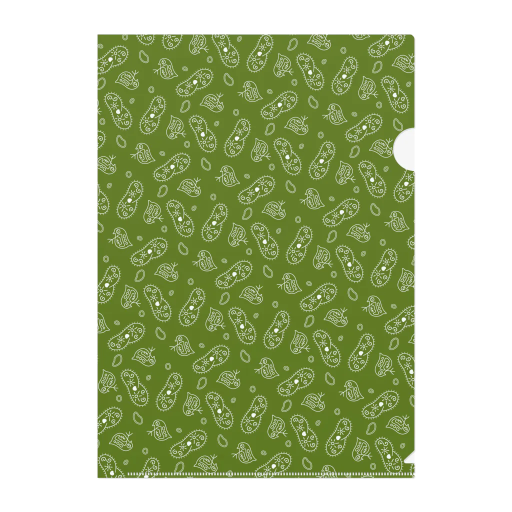 B-catの微生物パターン緑_アイテムいろいろ Clear File Folder