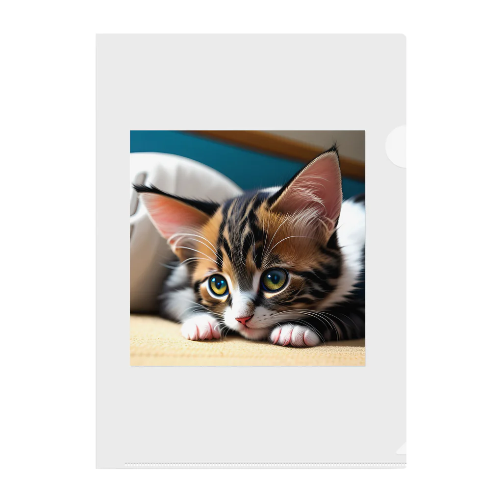 anagram12の見つめる子猫 Clear File Folder