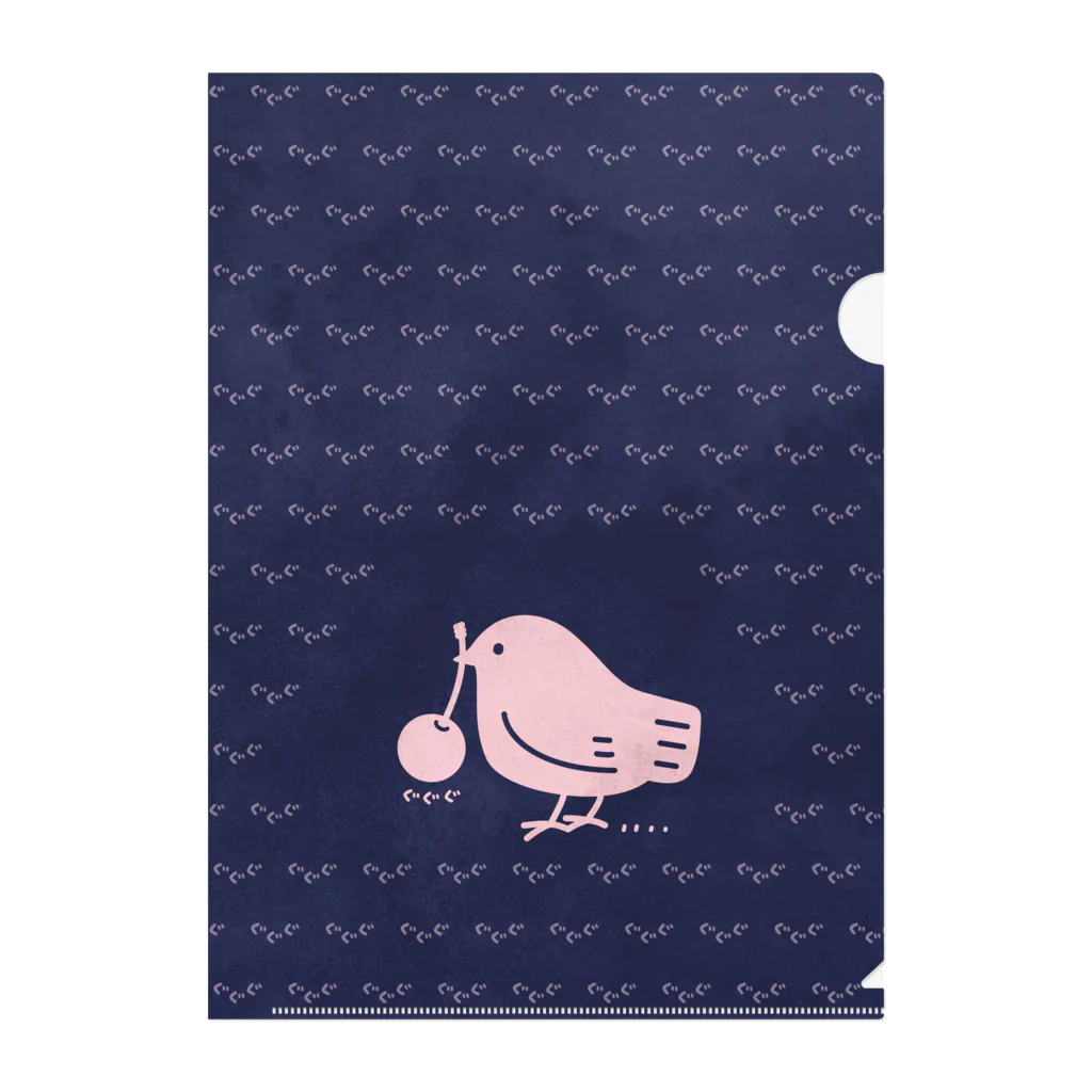 イラスト MONYAAT のみつぐとり ももいろ1 Clear File Folder