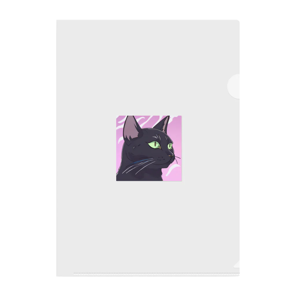 73GTCのかっこいい黒猫3 Clear File Folder