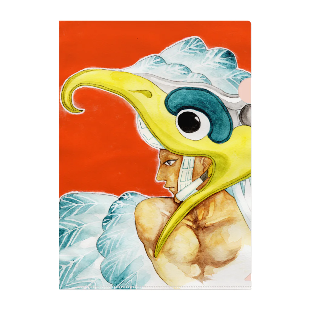 椿海堂のThe bird warrior――feat. Cacaxtla site クリアファイル