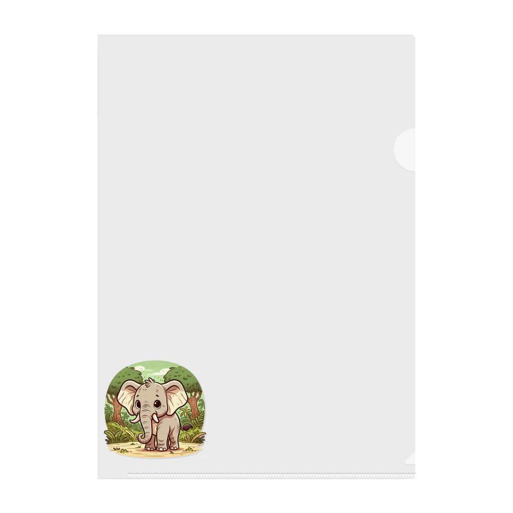 SAI.AI【ビンテージアニマル】のelephant【ビンテージアニマル】 Clear File Folder