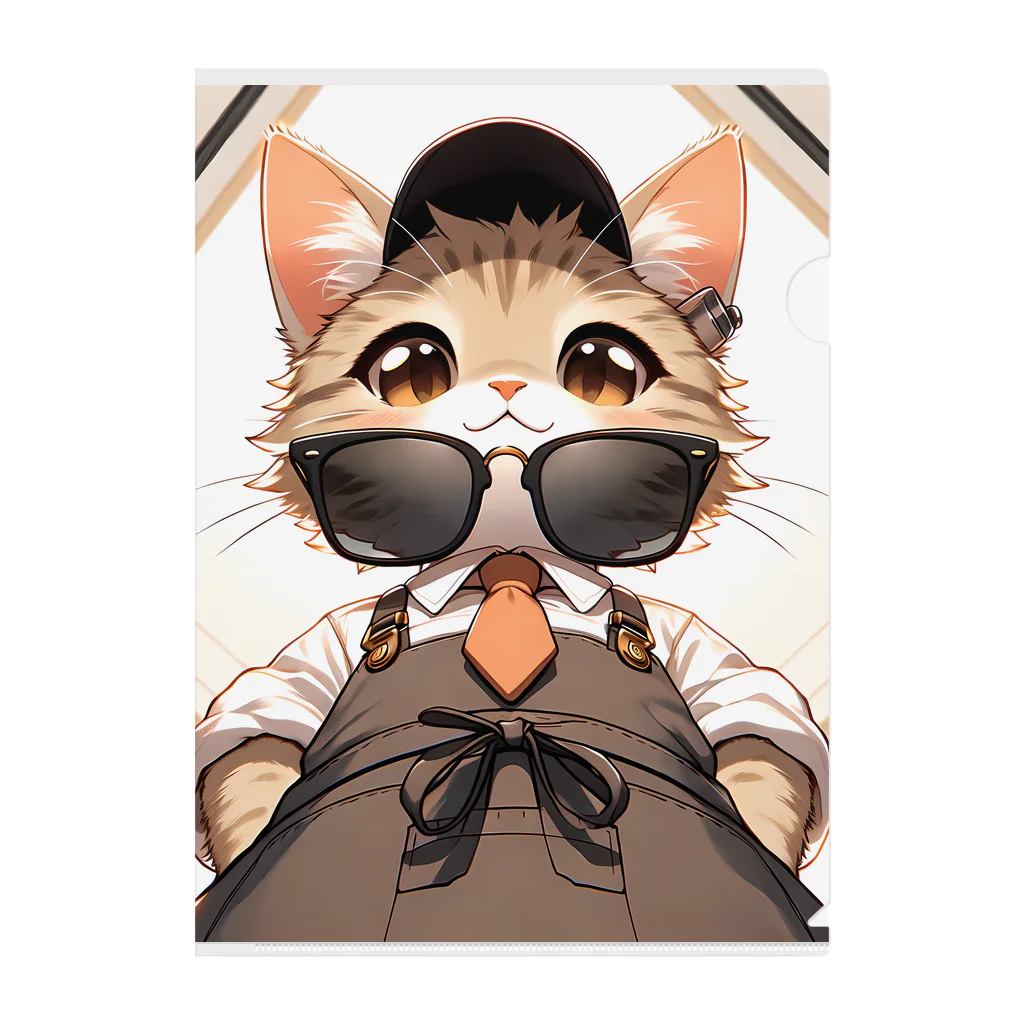 meow-sunniesのスマートニャンコ Clear File Folder