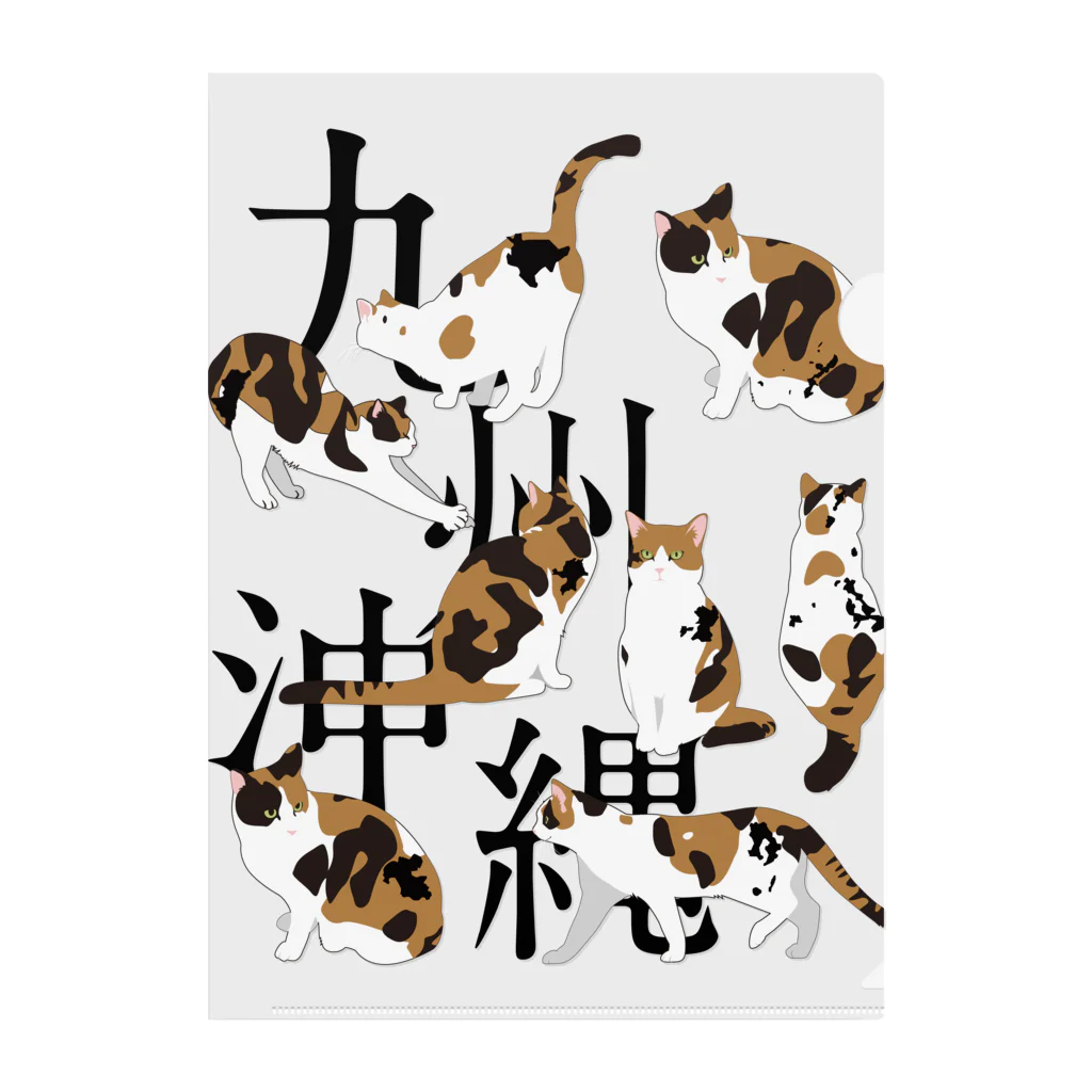 猫背の九州沖縄 Clear File Folder