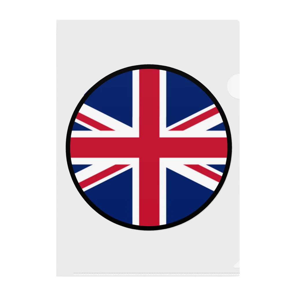 おもしろいTシャツ屋さんのイギリス England United Kingdom Great Britain クリアファイル