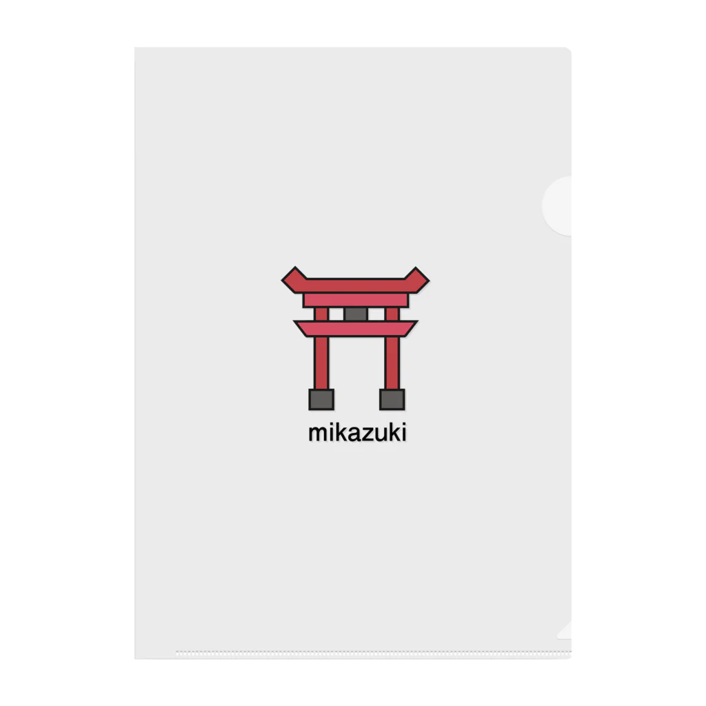 Mikazuki Designのかわいい　鳥居ロゴ　オリジナルグッズ Clear File Folder