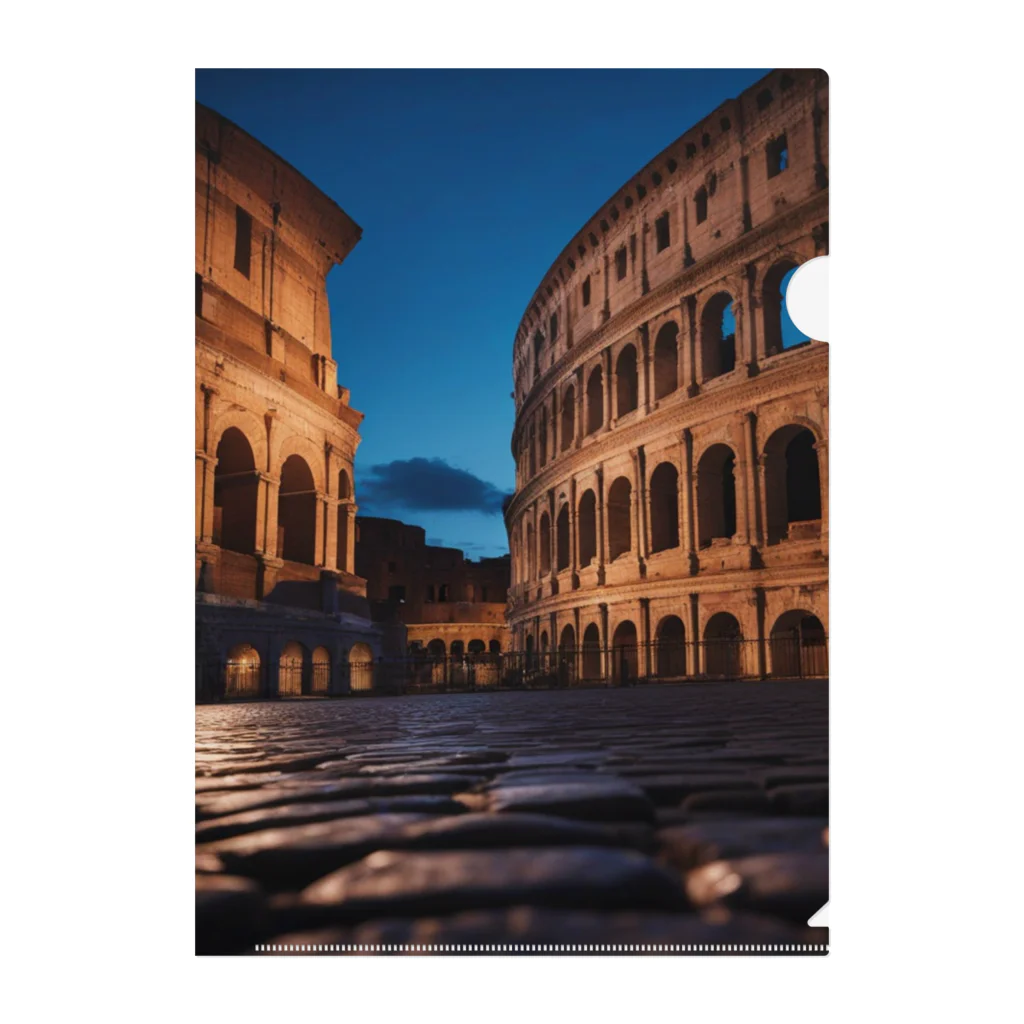 awawoの夕闇に染まるコロッセオの風景 Clear File Folder