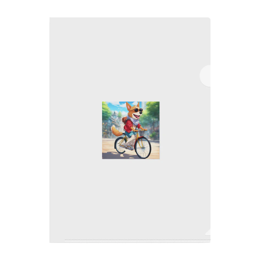 BLACKWILLの自転車サングラス犬 クリアファイル