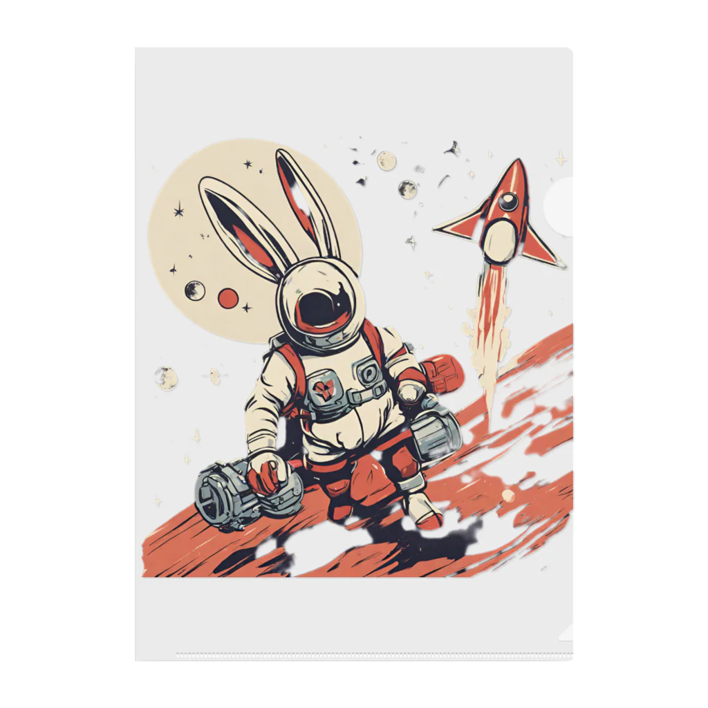 ロケットうさぎのロケットうさぎ　平和維持 Clear File Folder