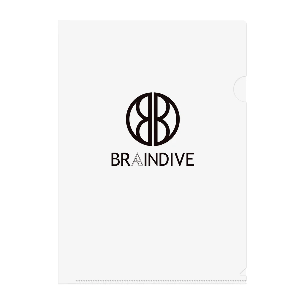 あたらしくんのオンラインショプの【BRAINDIVE】クリアファイル　白ver Clear File Folder