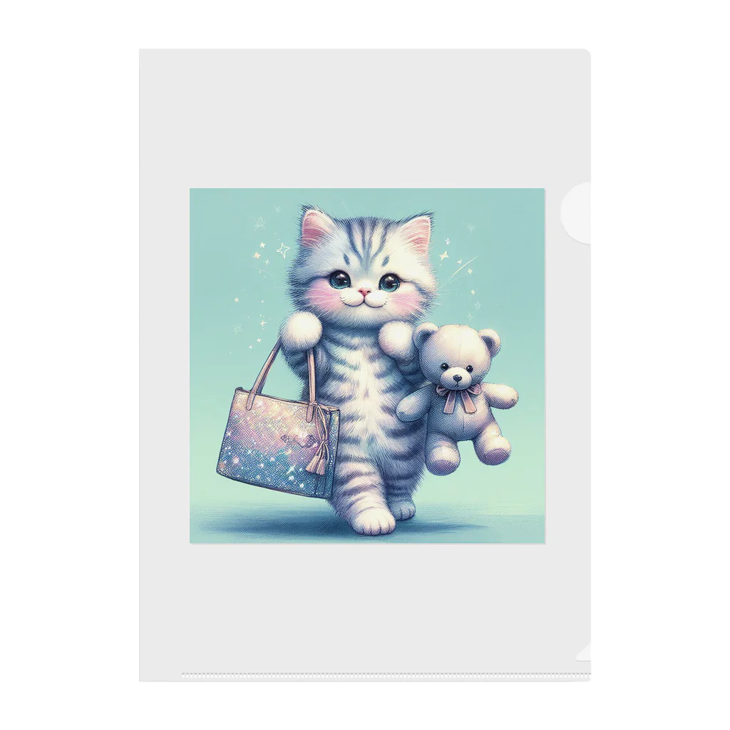 青りんごミュージアムのキャリアウーマン Clear File Folder