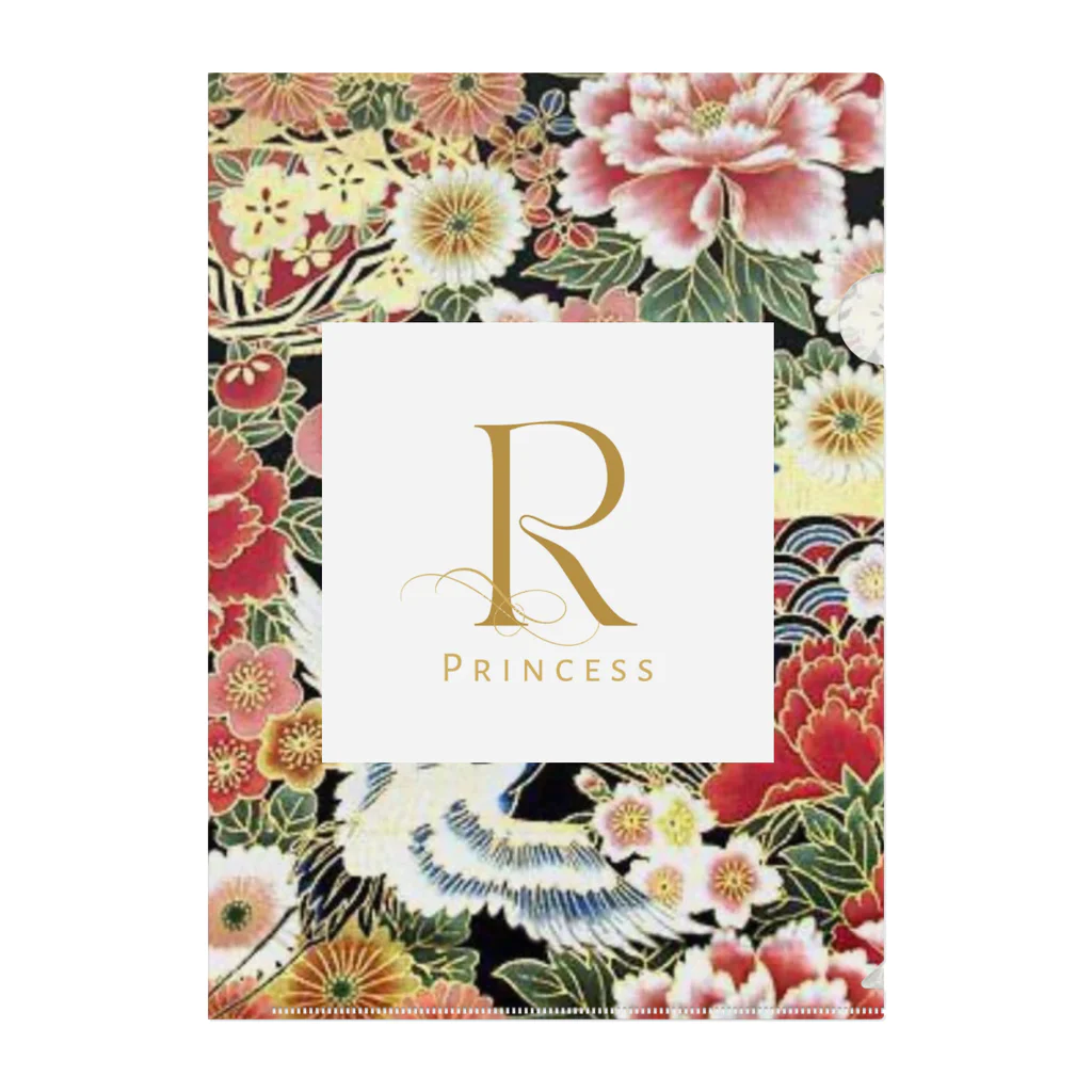 ROYAL Princessの和洋融合デザインシリーズ（黒） Clear File Folder