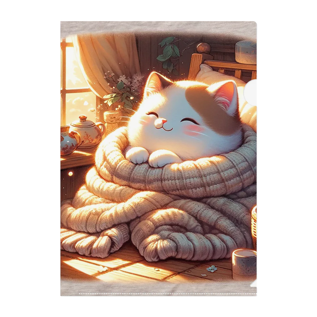 Cat-To-Critter-Fashionのほのぼのな猫 Clear File Folder